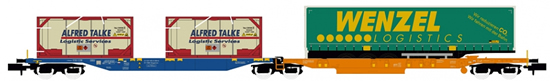 Kato HobbyTrain Lemke H23753 - Container Wagons Sdggmrs744 ÖBB truck Wenzel